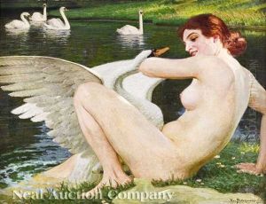 Leda And The Swan by Max Ernst Pietschmann
