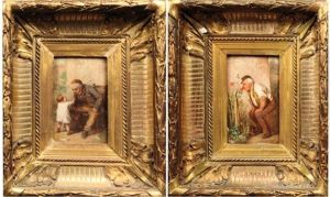 L'odorat Contrarie (+ Another, Various Sizes; Pair) by Edme Jean Pigal