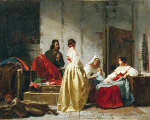 Le Marchand De Tissu Et Les Couturieres by Charles Pignerolle