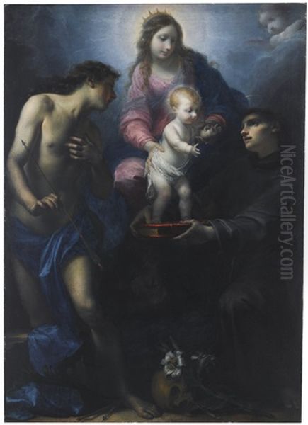 The Virgin Presenting The Christ Child To Saint Anthony Of Padua With Saint Sebastian - view 1