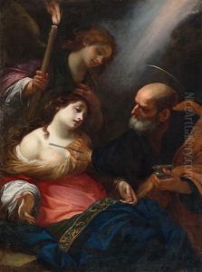 Saint Agatha Attended By Saint Peter And An Angel In Prison