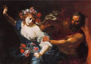 The Abduction Of Proserpine by Simone Pignoni