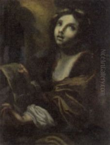 Portrait Of St. Cecilia by Simone Pignoni