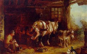 At The Blacksmith's by William Henry Pike
