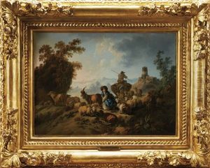 Paisagem Com Pastores E Rebanho by Jean-Baptiste Pillement