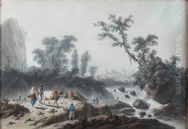 Paysages Aux Cascades (pair) - view 1