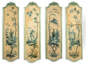 Chinoiseries: Jeunes Musiciens Et Jeux D'enfants Entoures De Rinceaux (8 Works)