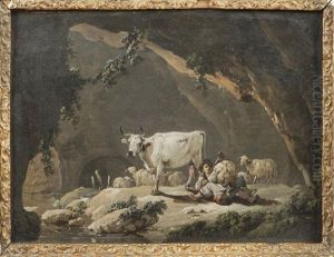 Bergers Pres De Leur Troupeau Bergers Pres De Leur Troupeau