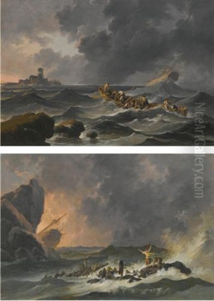 Two Shipwreck Scenes (pair) - view 1