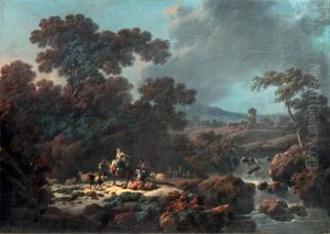 Bergers Et Bergeres Au Bord D'une Riviere