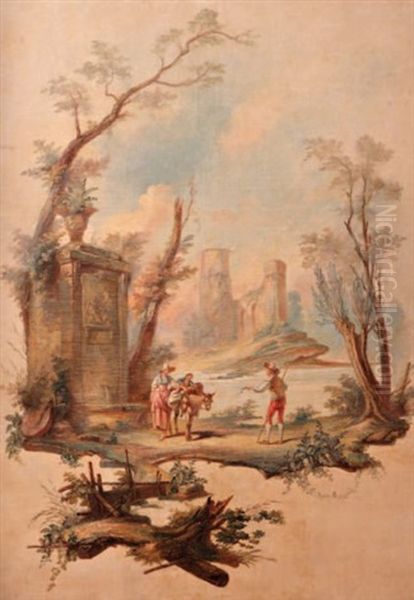 Ruines Dans Un Paysage Anime - view 1