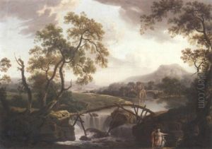 Paysage A La Cascade, Anime De Personnages