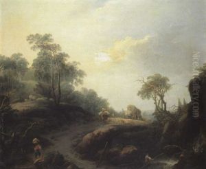 Un Chemin Pres D'une Cascade by Jean-Baptiste Pillement