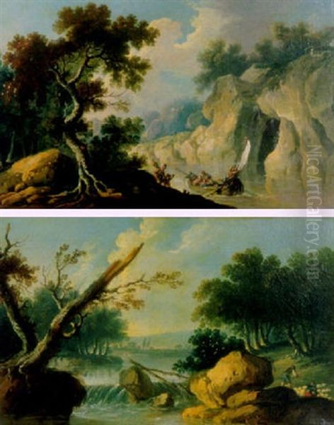 Flusslandschaft Mit Staffage - view 1