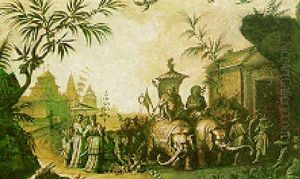 Orientals Riding Elephant