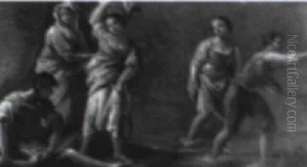 Figures By A Stream - view 1