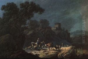 Paysage Avec Troupeau by Jean-Baptiste Pillement
