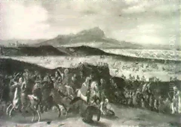 A Cavalry Engagement Of Troops Before An Open Plain... - view 1