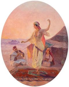 Pair Of Works: The Prayer And The Dance In The Desert by Otto Pilny