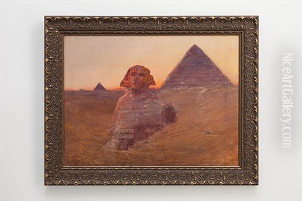 Die Sphinx Von Gizeh Im Morgenrot - view 1