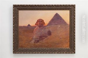 Die Sphinx Von Gizeh Im Morgenrot