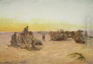 Beduinen Beim Gebet Beduinen Beim Gebet