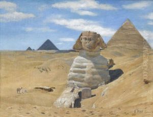 Die Sphinx Vor Den Pyramiden Von Gizeh