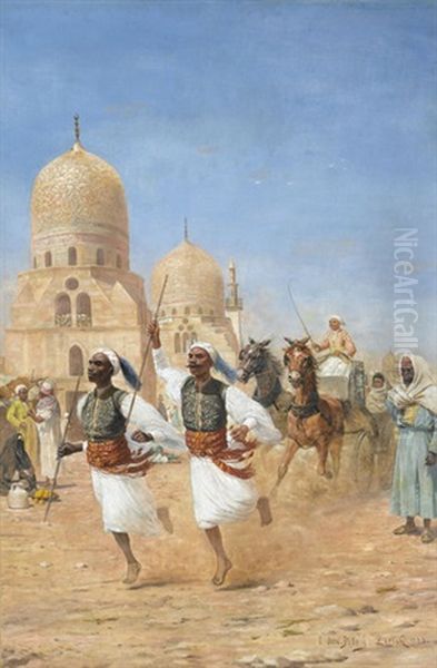 Einfahrt Eines Muslimischen Wurdentragers In Kairo - view 1