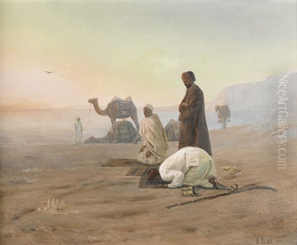 Betende Muslime In Der Dammerung - view 1