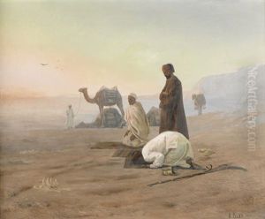 Betende Muslime In Der Dammerung Betende Muslime In Der Dammerung