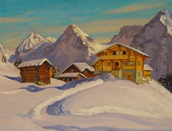 Winterlandschaft Mit Hausern - view 1