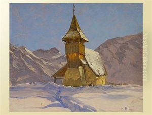 Winterlandschaft Mit Kirche Winterlandschaft Mit Kirche