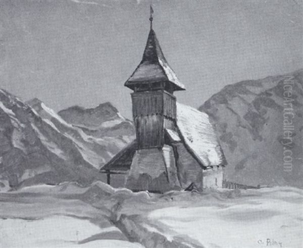 Winterliche Gebirgskapelle - view 1