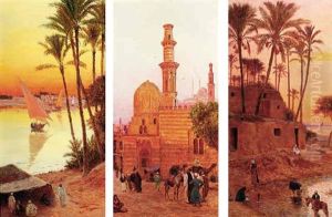On The Banks Of The River Nile by Otto Pilny