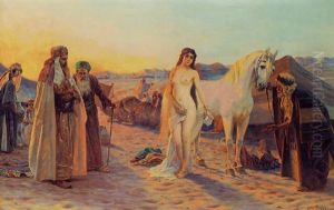 A Marriage Market In The Desert by Otto Pilny