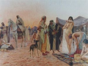 Sklavenmarkt In Der Wuste by Otto Pilny