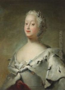 Portait Of Queen Louise Wearing An Ermine Cape Portait Of Queen Louise Wearing An Ermine Cape