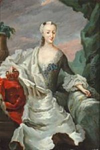 Portrait Of Queen Juliane Marie (1729-1796) Of Denmark, Wife Of King Frederik V