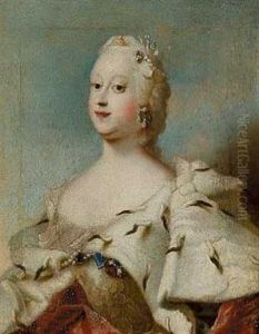 Portraet Af Dronning Louise (+ Portraet Af Frederik V; Pair)