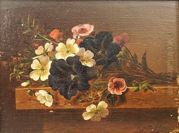 Floral Still Life On A Ledge - view 1