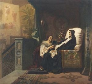 Die Vorleserin by Ferdinand Piloty the Younger