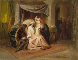 Kelines Madchen In Einem Sessel by Carl Theodor Von Piloty