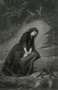 Illustration Zu Friedrich Schillers Gedicht Des Madchens Klage by Carl Theodor Von Piloty