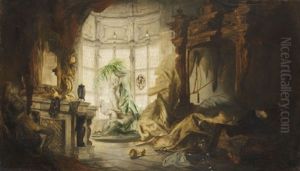 Interieur Mit Tod Don Juans by Carl Theodor Von Piloty