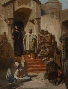 Die Freilassung Friedrichs Des Schonen Von Osterreich Aus Der Burg Trausnitz Durch Ludwig Den Bayern by Carl Theodor Von Piloty