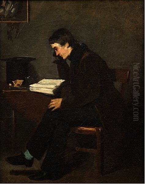 Portrait D'homme Accoude - view 1