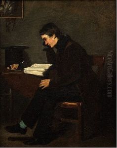 Portrait D'homme Accoude