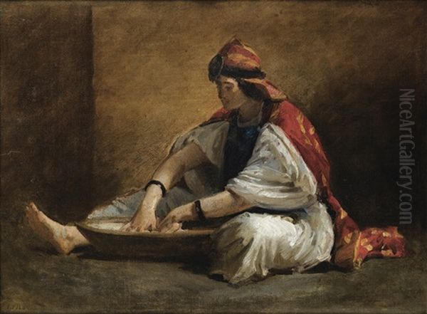 Jeune Femme Kabyle Preparant Le Couscous - view 1