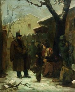 La Distribution Des Vivres A Paris by Isidore Alexandre Augustin Pils