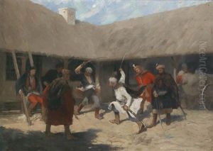 Schaukampf Der Kosaken by Isidore Alexandre Augustin Pils